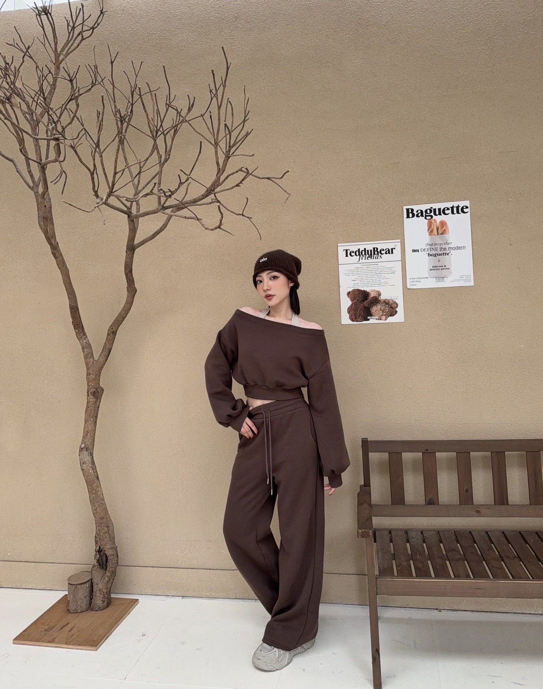 🇹🇼休閒掛脖露肩三件set