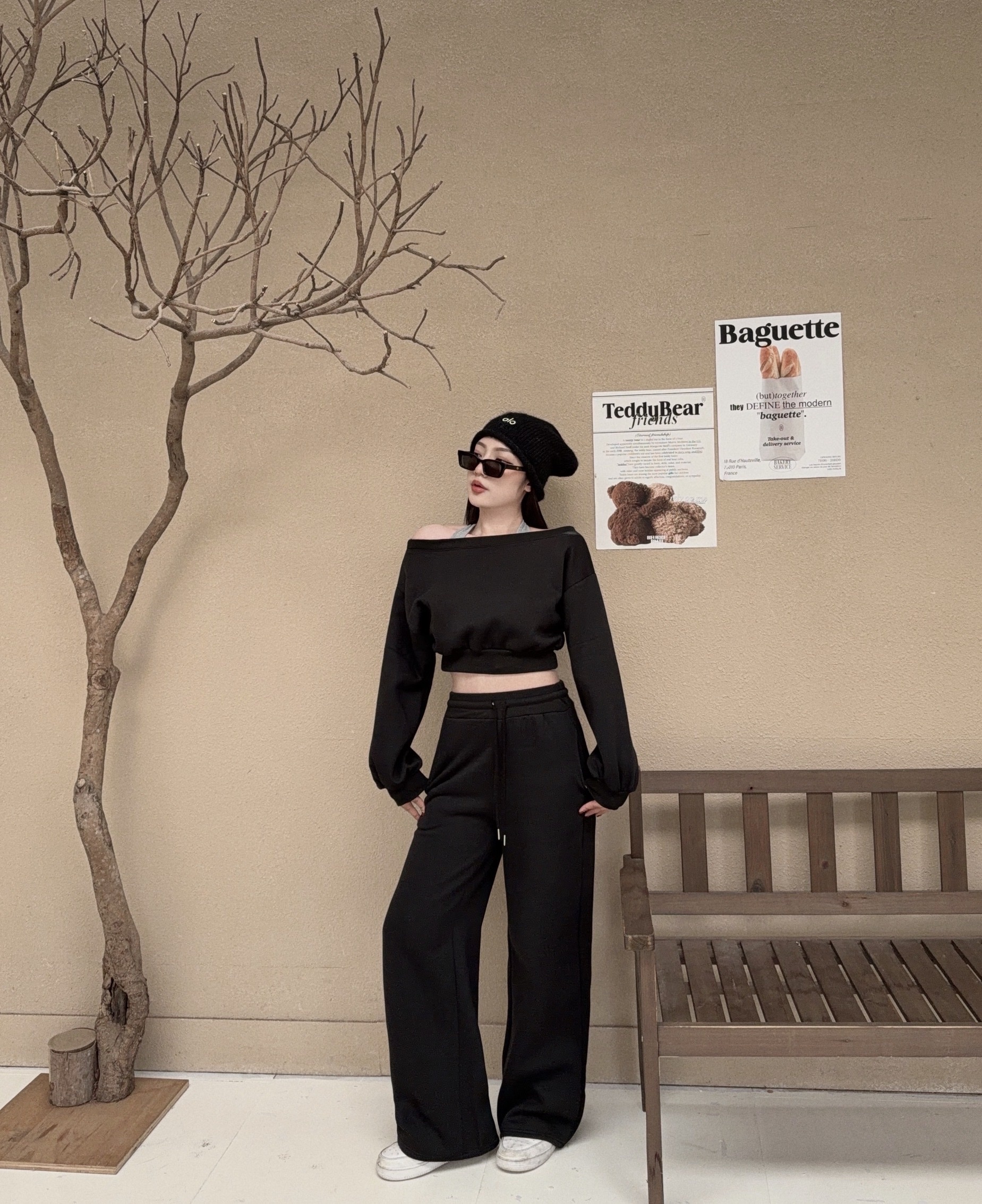 🇹🇼休閒掛脖露肩三件set