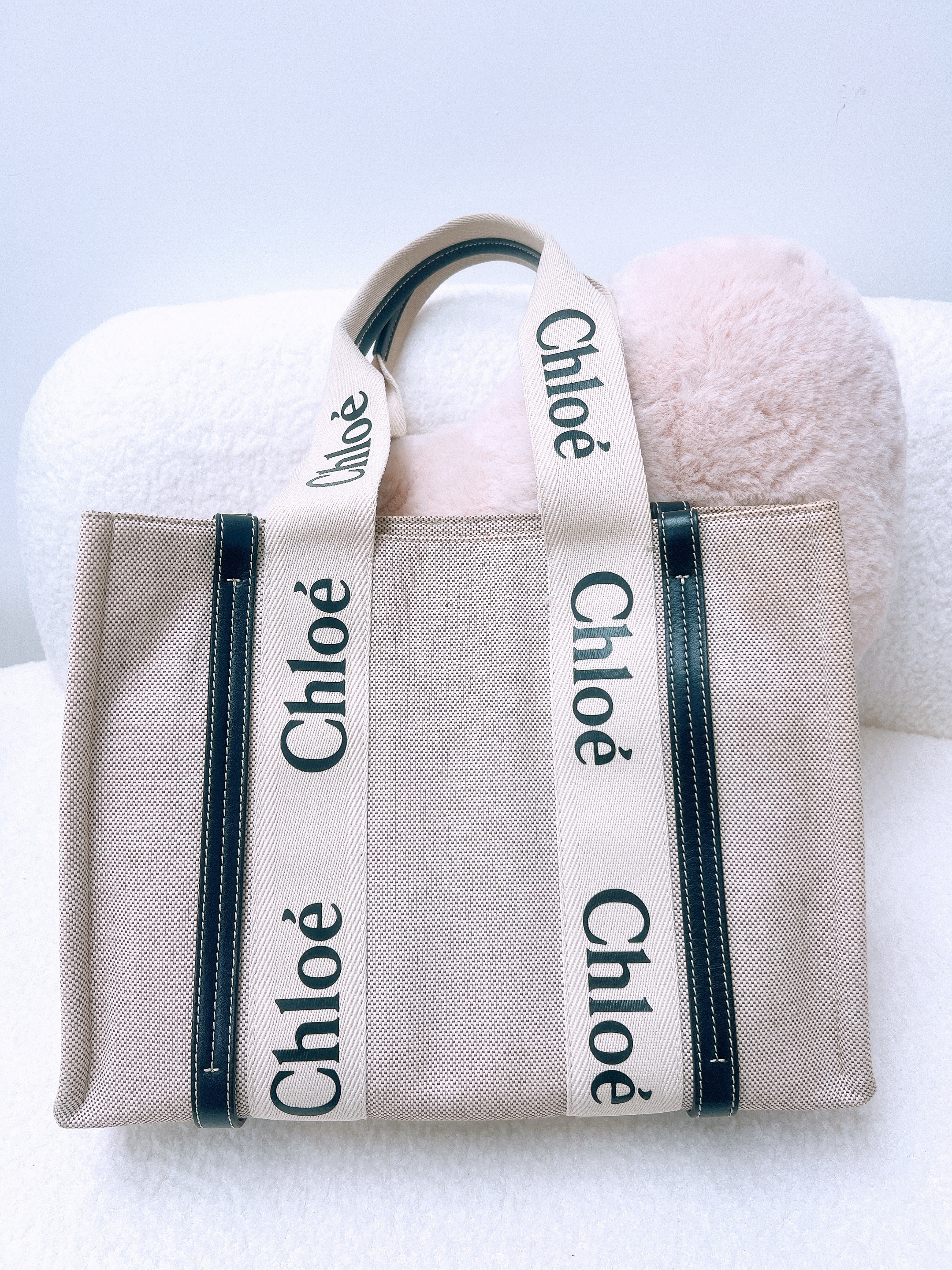 Chloe woody tote medium navy