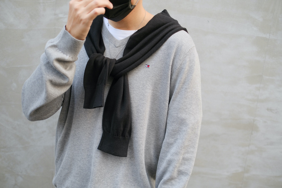 Tommy Hilfiger 刺繡小logo V領 針織衫 |限時特價|