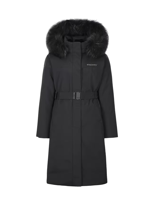 【代購】Discovery 女性 Milford Vertex Belted Goose Down Long Padding 鵝絨綁帶長版羽絨外套 – 修身顯瘦・優雅保暖