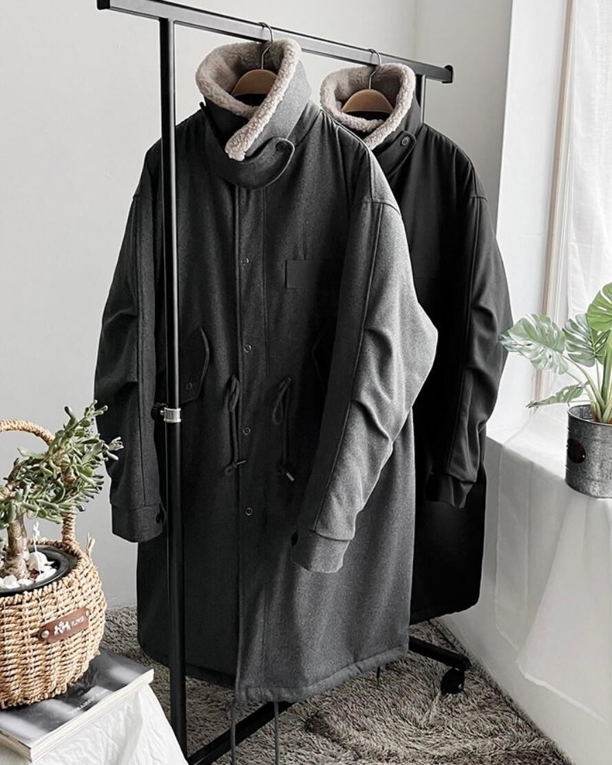 毛毛領拉鍊長褸(夾棉) TAC-0390JK