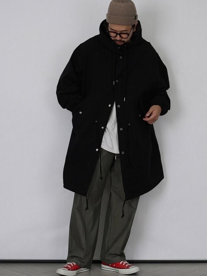 淨色連帽拉鍊長褸 TAC-0391JK
