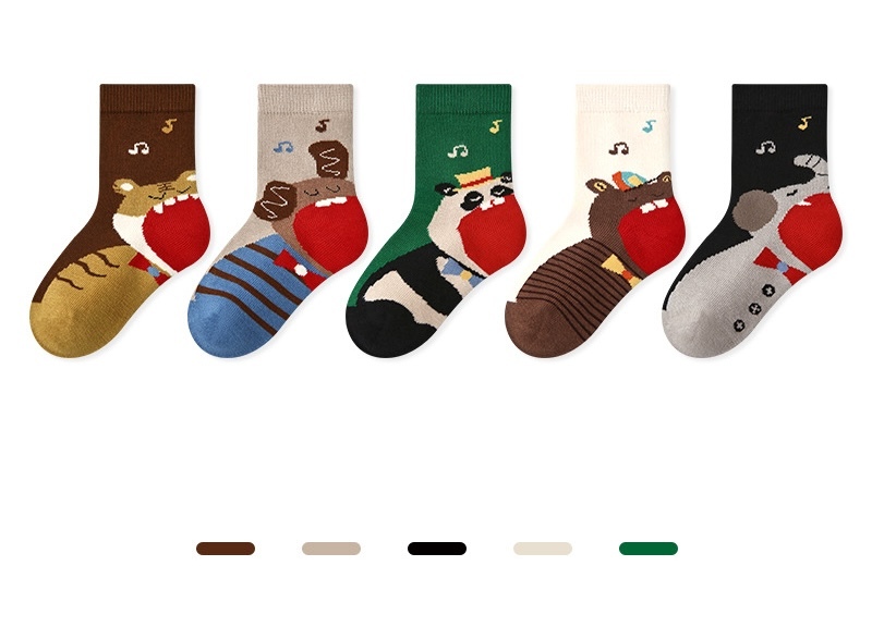 歌唱馬戲團長襪五雙組(1-12y)