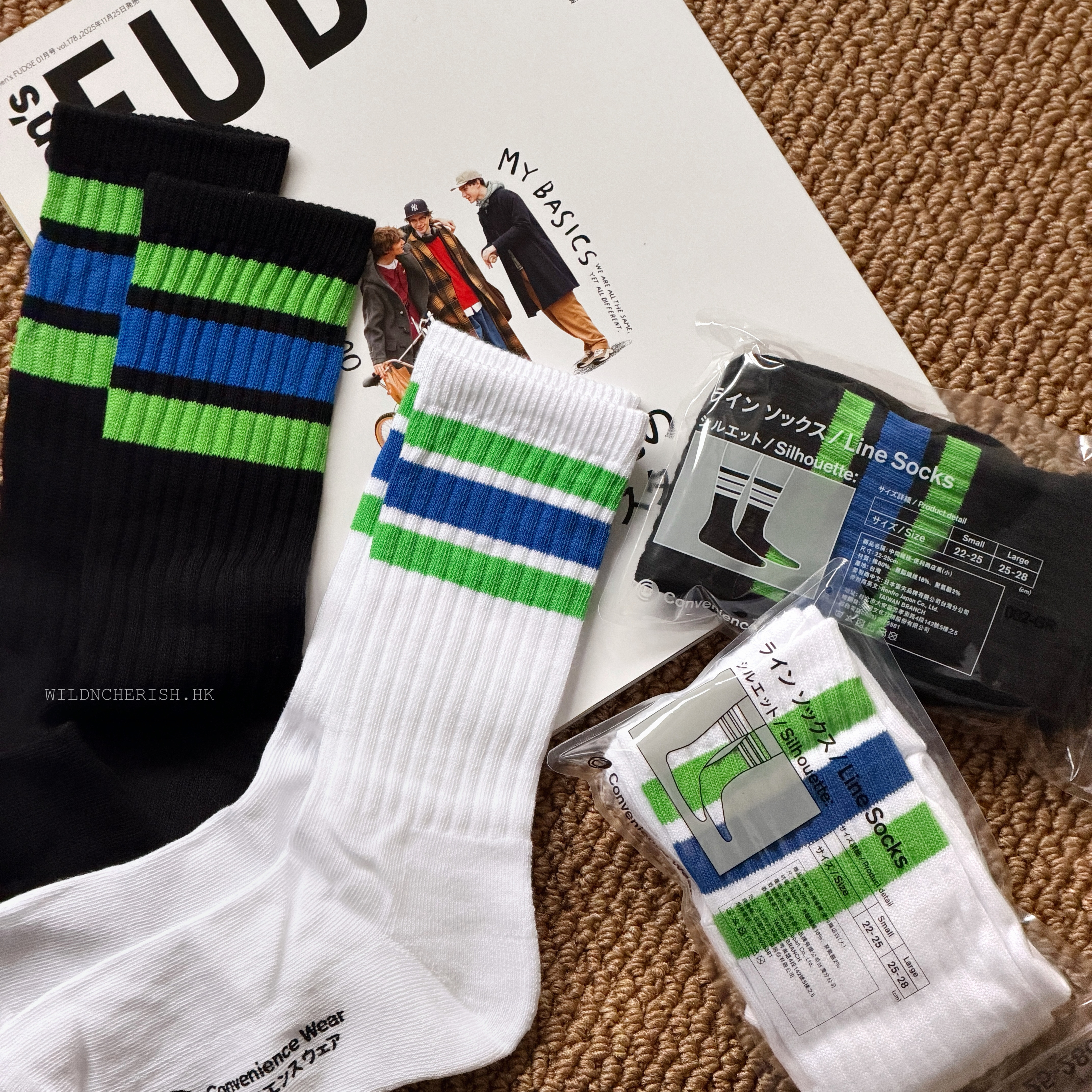 現貨 | FamilyMart Convenience Wear Line Socks 品牌代表色