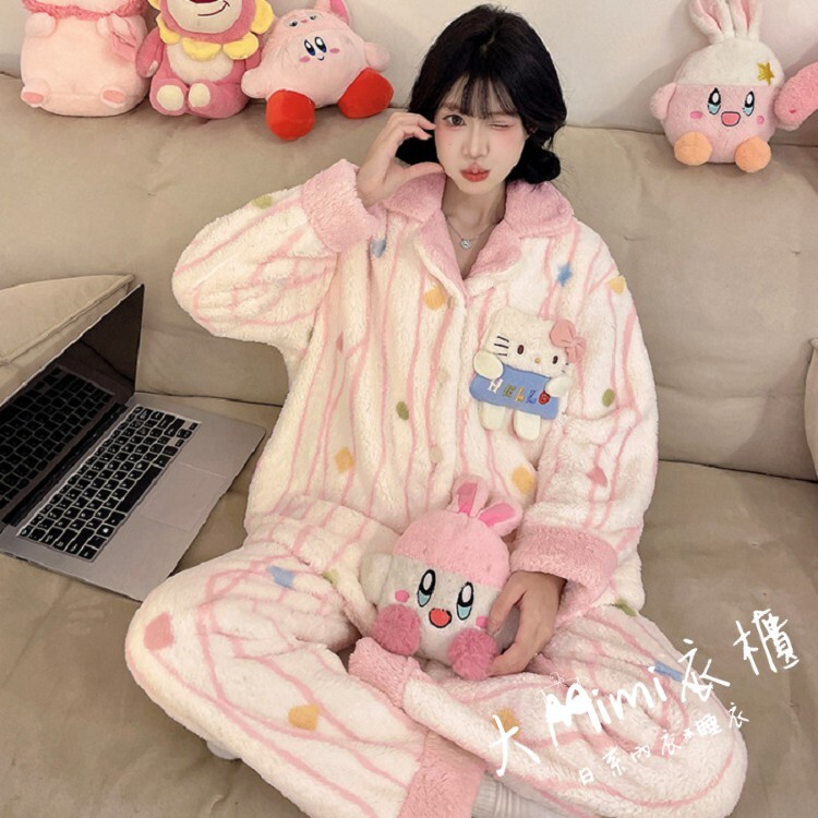 KT貓法蘭絨睡衣