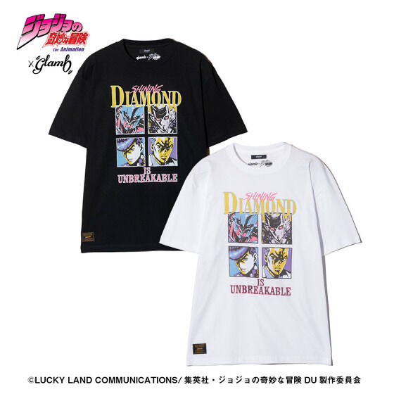243700 Pbandai 預訂 2026/4月 アニメ『ジョジョの奇妙な冒険 ダイヤモンドは砕けない』×glamb Crazy Diamond vs Killer Queen T-shirts