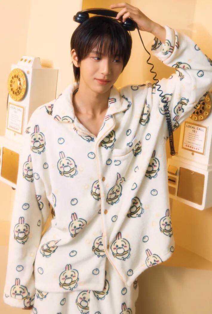 韓國SPAO x 吉伊卡哇 睡衣套裝 珊瑚絨 長袖 長褲 吉伊 小八 烏薩奇 小桃 男女同款