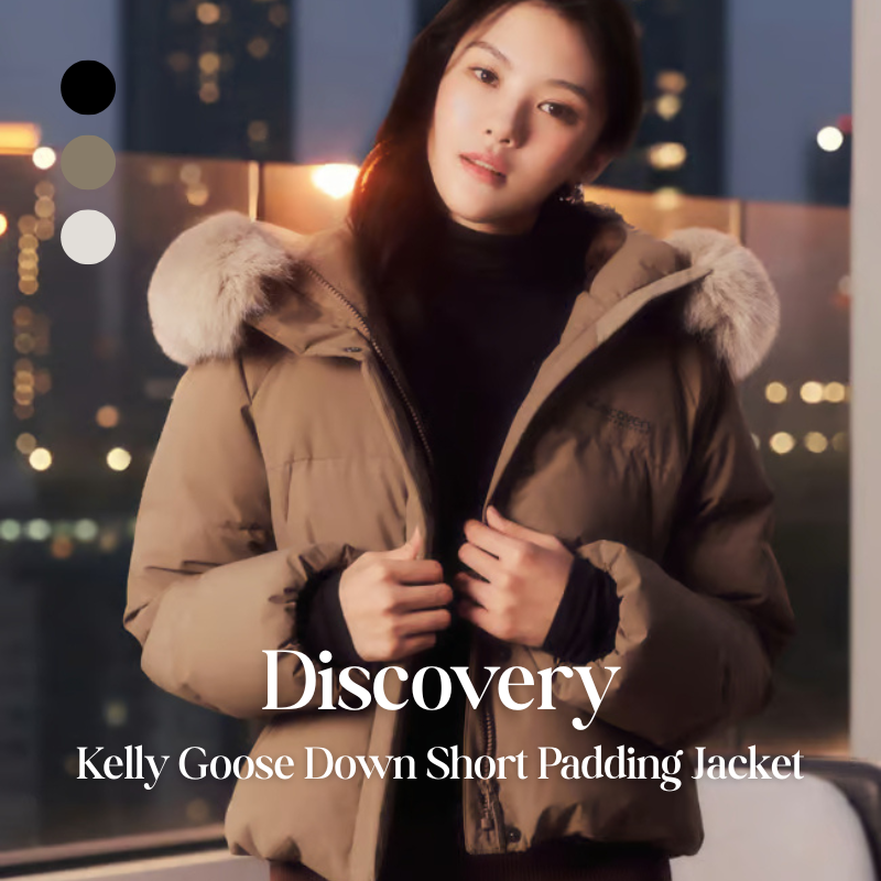 【代購】Discovery 女性 Kelly Goose Down Short Padding 鵝絨短版羽絨外套 – 輕暖修身・俐落冬季穿搭