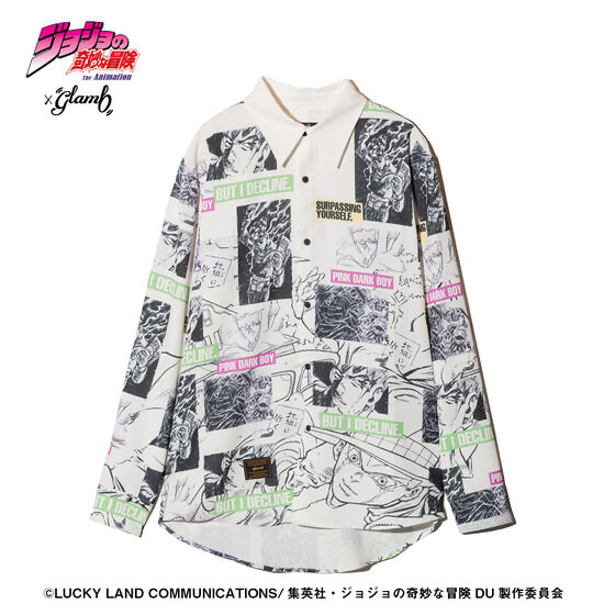 243704 Pbandai 預訂 2026/4月 アニメ『ジョジョの奇妙な冒険 ダイヤモンドは砕けない』×glamb Rohan Kishibe Shirt