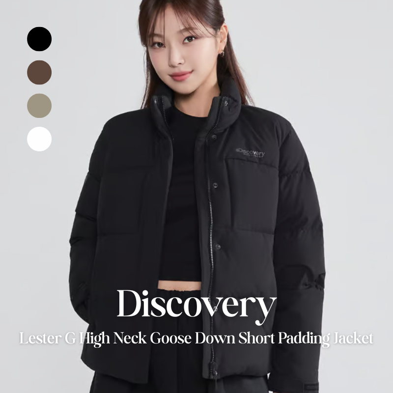 【代購】Discovery 女性 Lester G High Neck Goose Down Short Padding 高領鵝絨短版羽絨外套 – 俐落保暖・冬日顯瘦款
