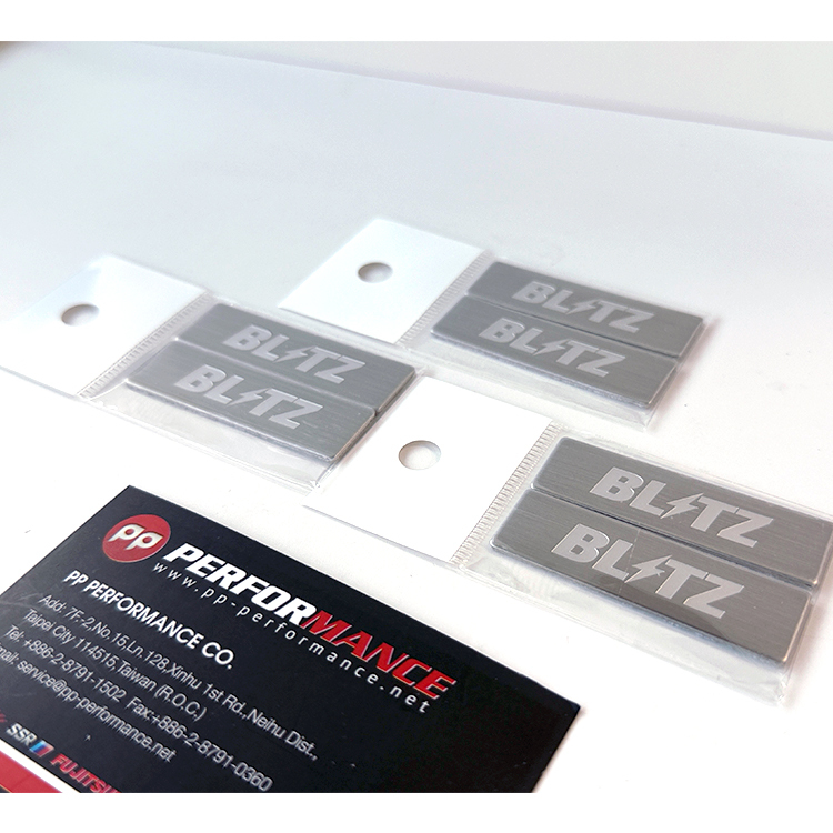 BLITZ LOGO 金屬貼紙 髮絲紋 金屬銘牌