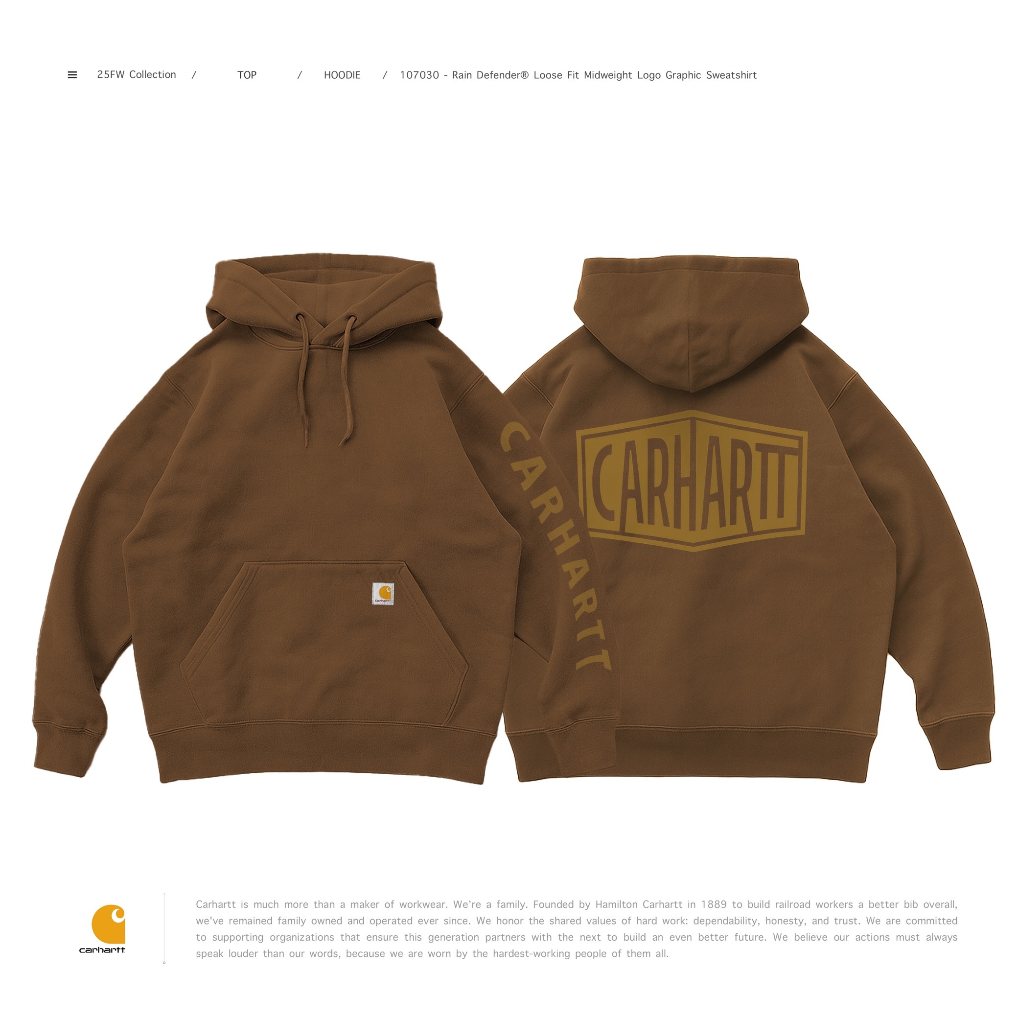 Carhartt - ( 107030 ) Rain Defender® Loose Fit Logo Graphic Sweatshirt