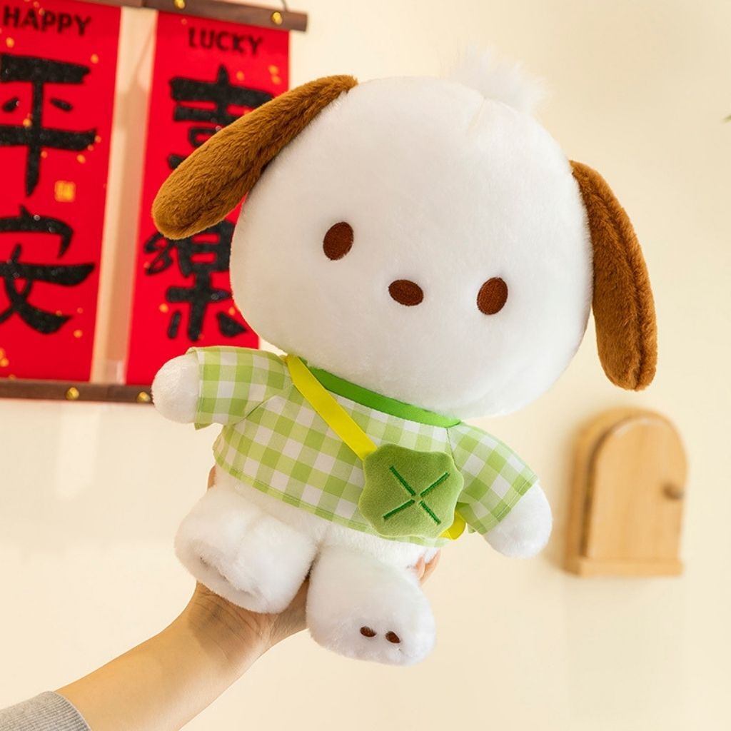 PC狗 - Sanrio 8吋毛絨公仔抱枕(四葉草)