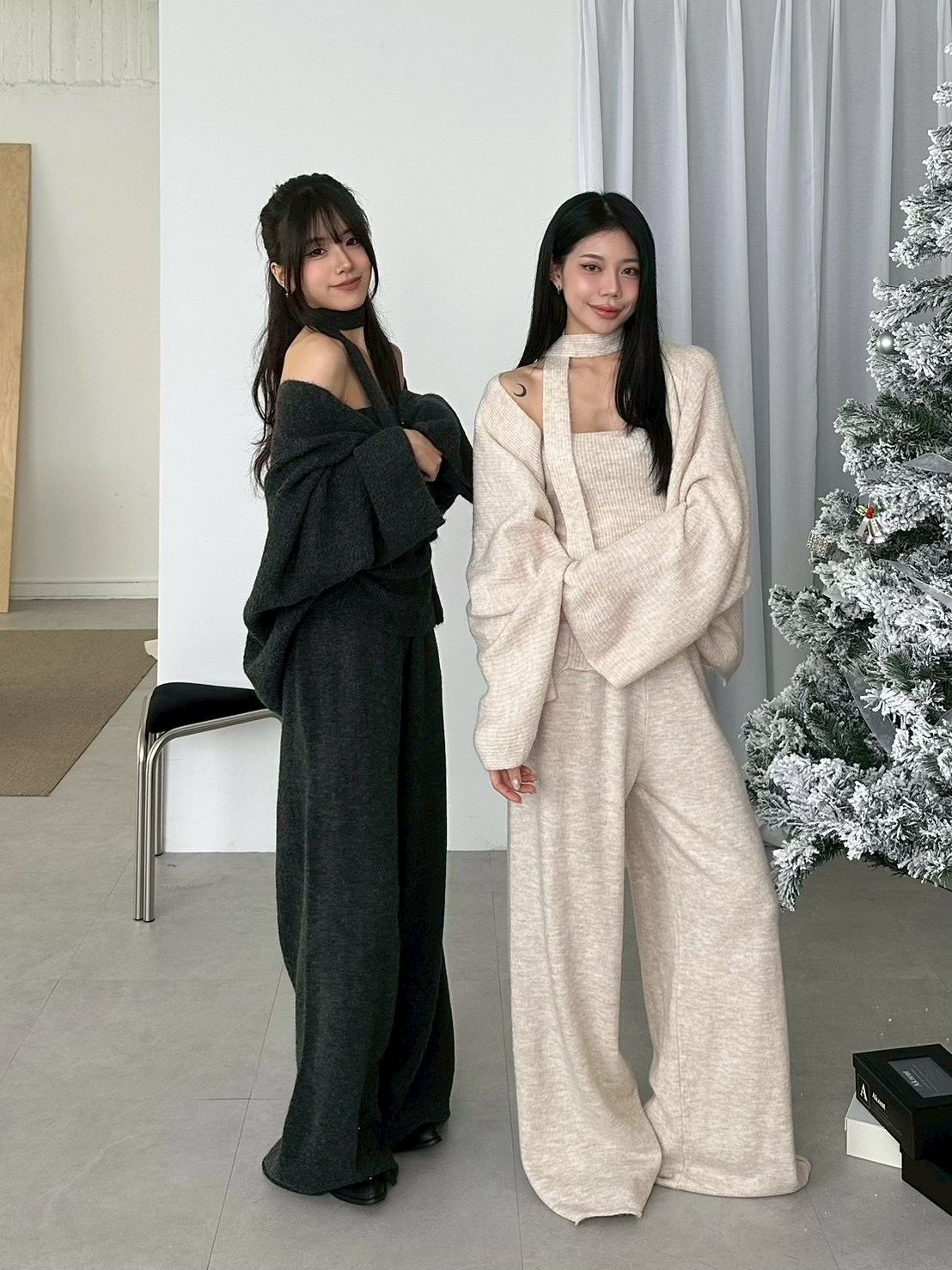 居家感寬鬆毛衣套裝