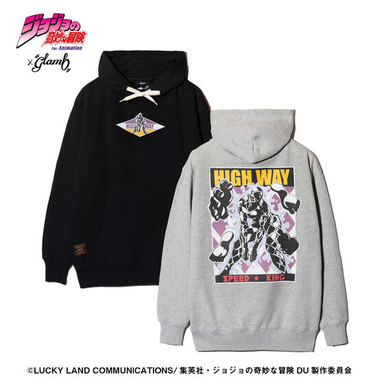 243719 Pbandai 預訂 2026/4月 アニメ『ジョジョの奇妙な冒険 ダイヤモンドは砕けない』×glamb Highway Star Hoodie