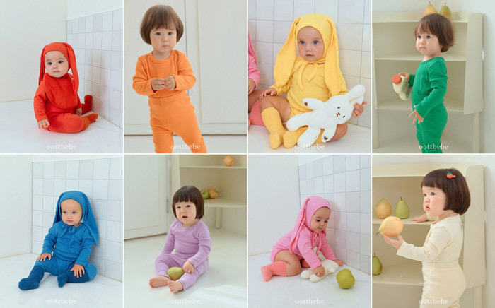 正韓春oott bebe 彩虹泡泡家居服套裝