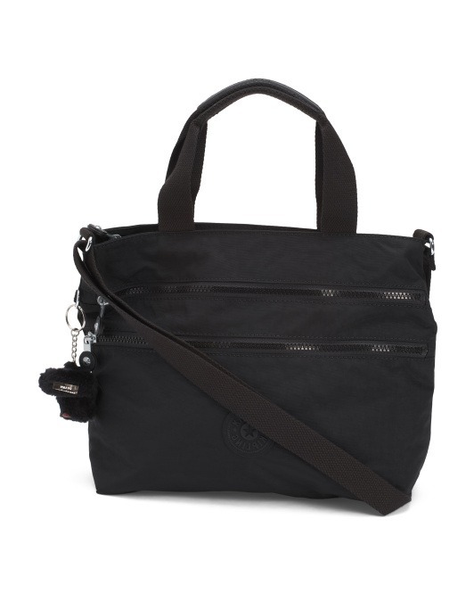 【預購】Q122806 KIPLING 黑色 Tonal 尼龍 Miah 中型單肩包
