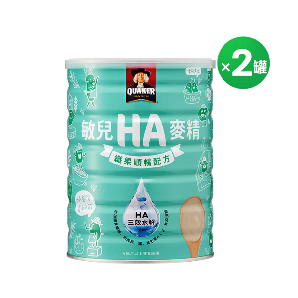 (官網特賣限定價!每組現省$107，買越多省越多)  桂格敏兒 HA麥精纖果順暢配方700gx2罐