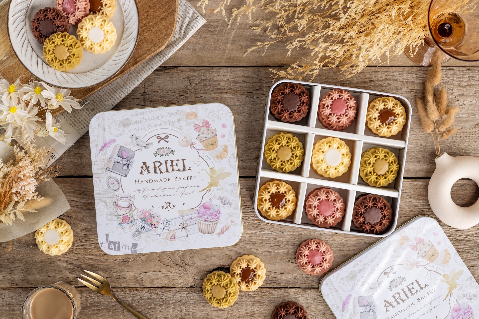 愛莉兒繽紛小花九宮格餅乾