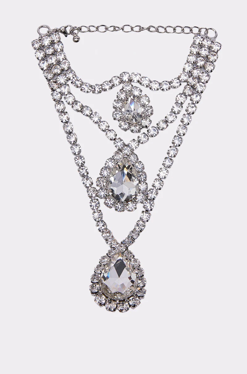 Lux Silver銀色水鑽寶石戒指手鍊