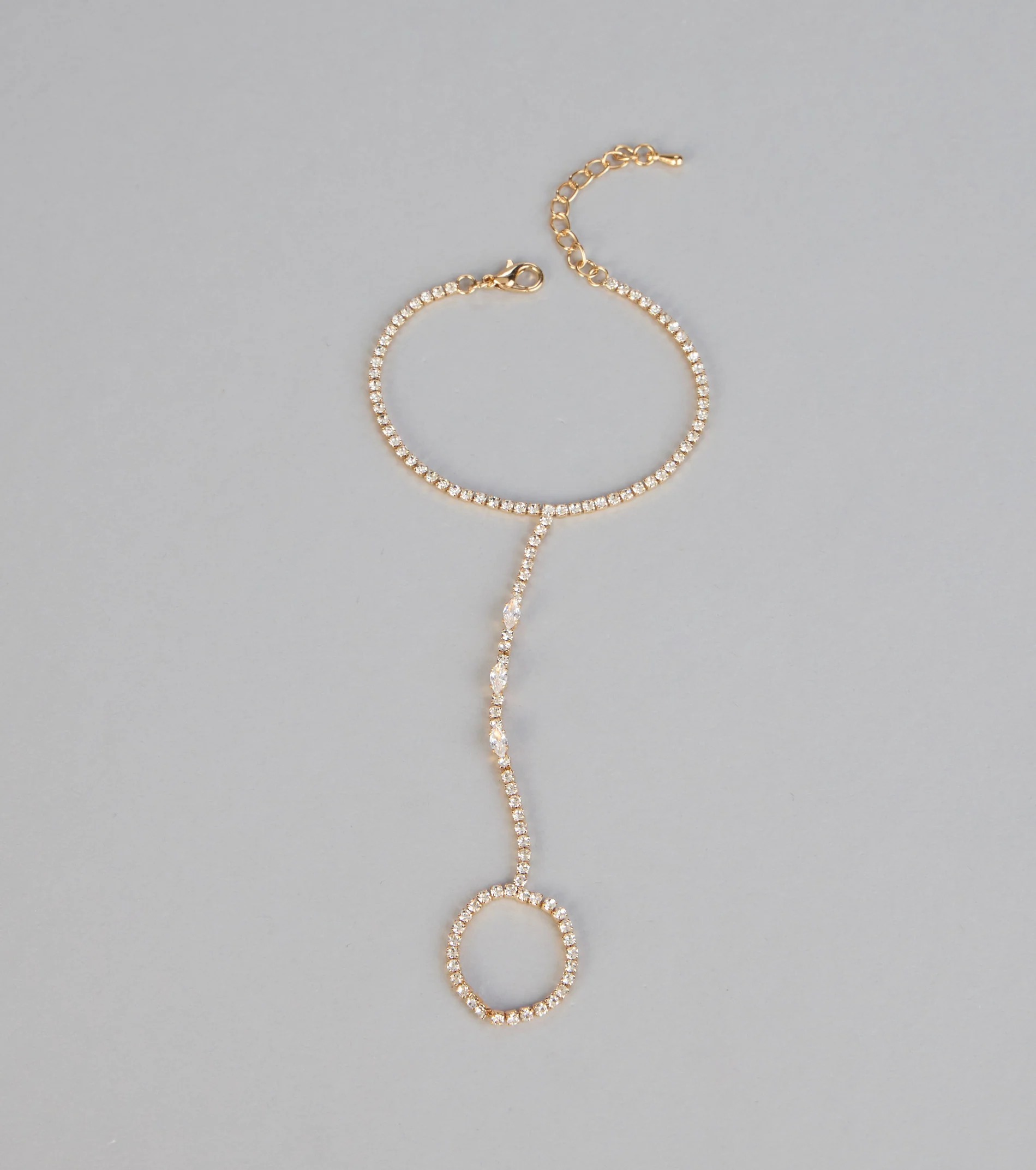 Lux Gold金色水鑽戒指手錬