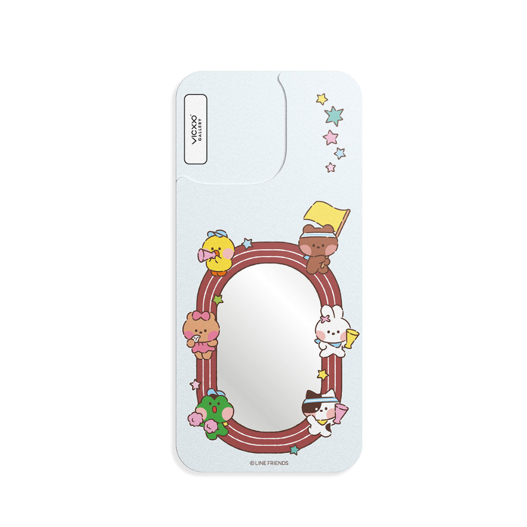 Line Friends Minini 手機鏡面背貼膜 / 接力賽跑-VC325