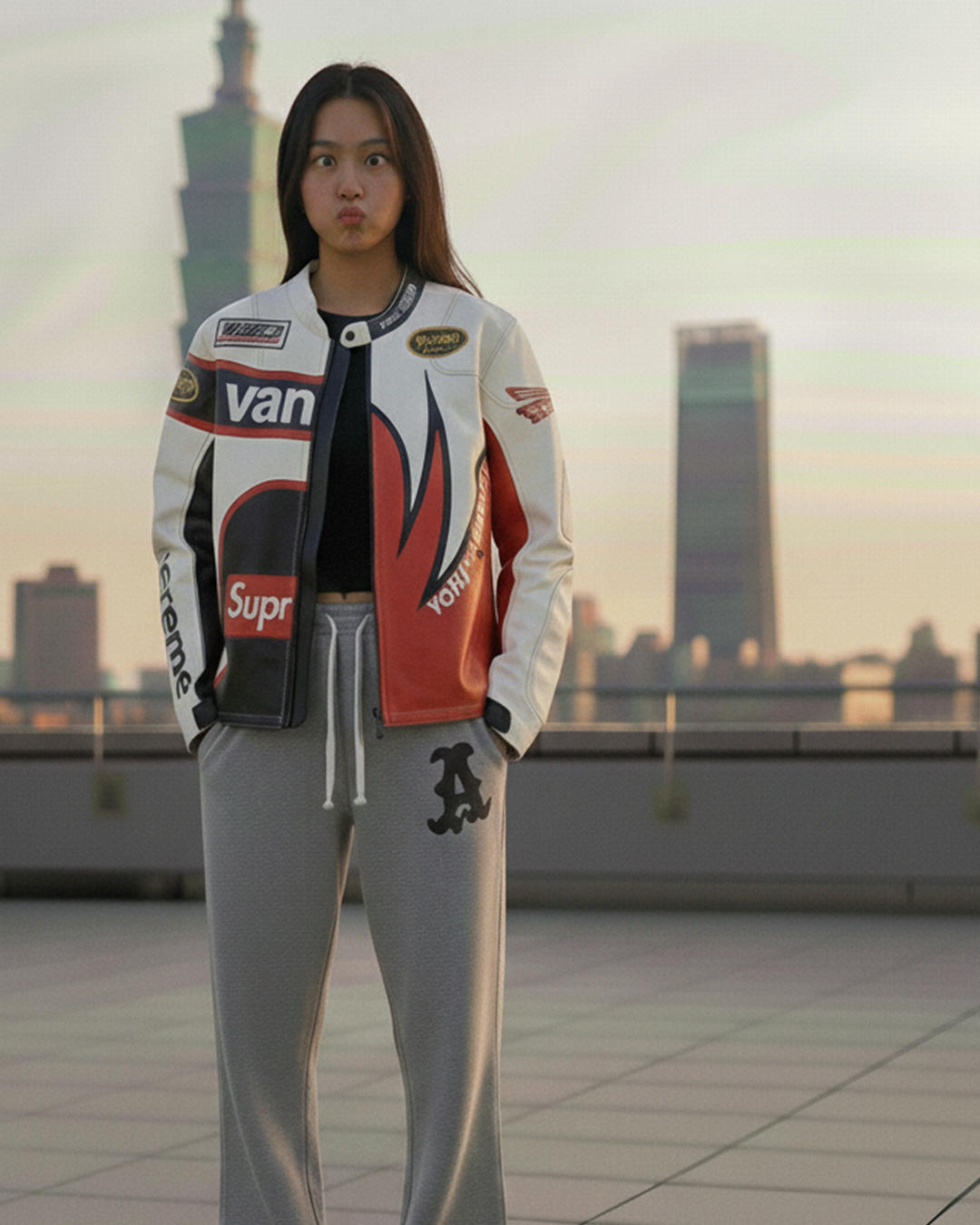 MTA A SWEATPANTS 灰色 黑色 直筒 印花 A棉 長褲【M25AWSP01】