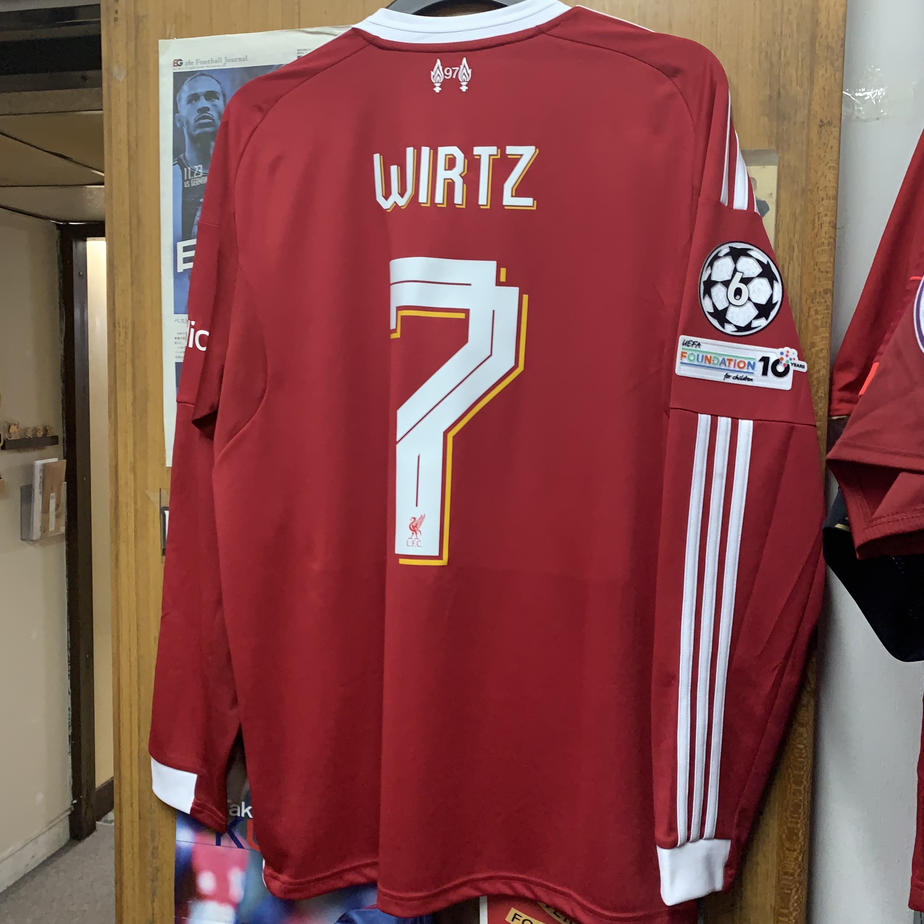 2025 Liverpool LS Home Shirt with 7 WIRTZ (Club)