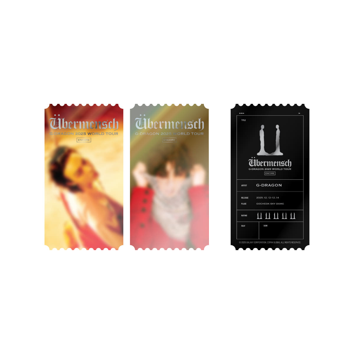 G-DRAGON 2025 WORLD TOUR IN SEOUL - 09 PHOTO TICKET (GOCHEOK VER.)