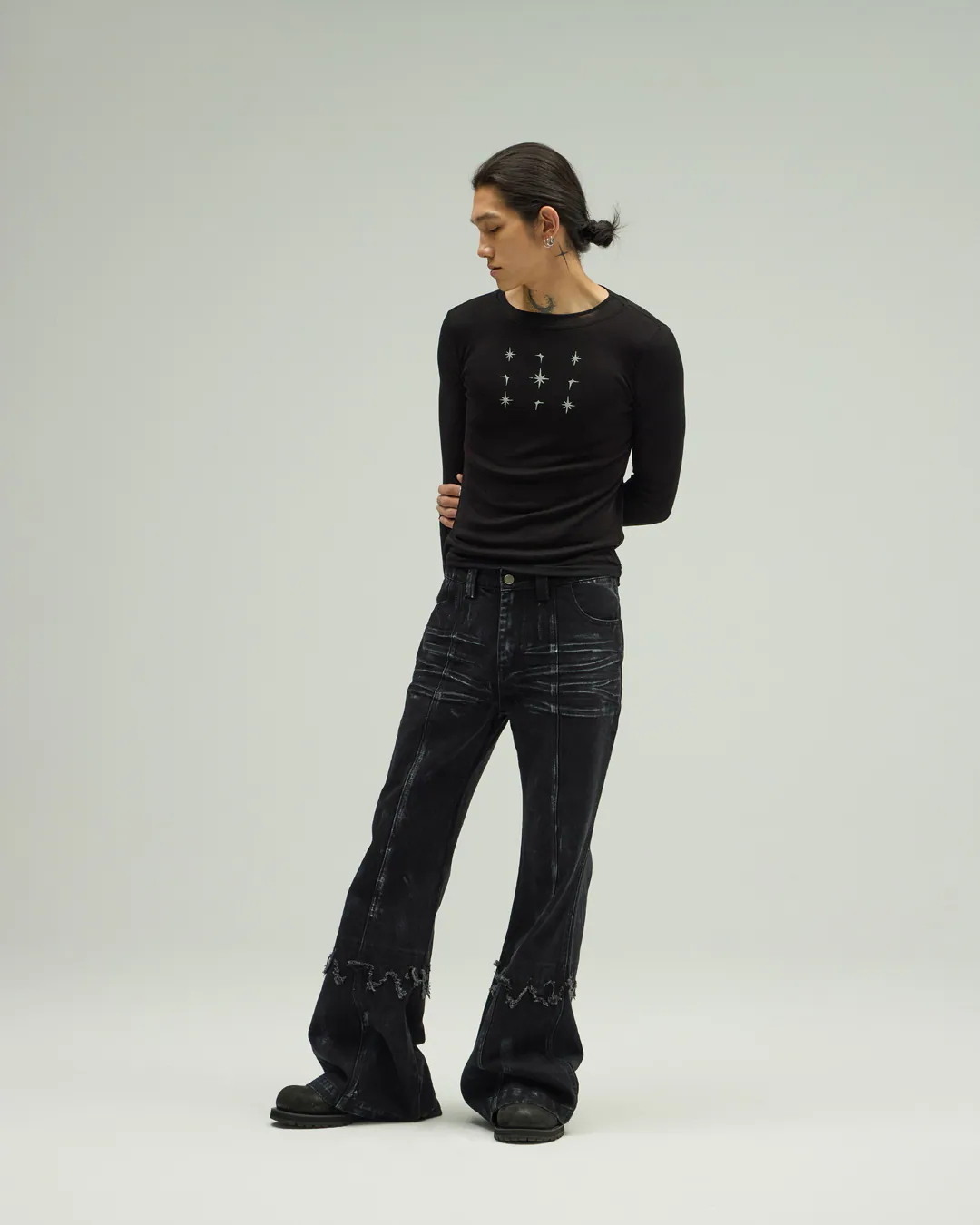 【車庫服飾】SILVER NINE Double-Layer Star Tee 雙層星星長TEE / ORBITA-001