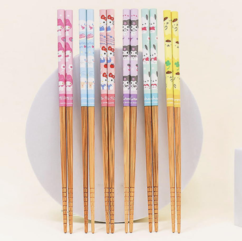 Sanrio 角色 竹筷子 1盒6對