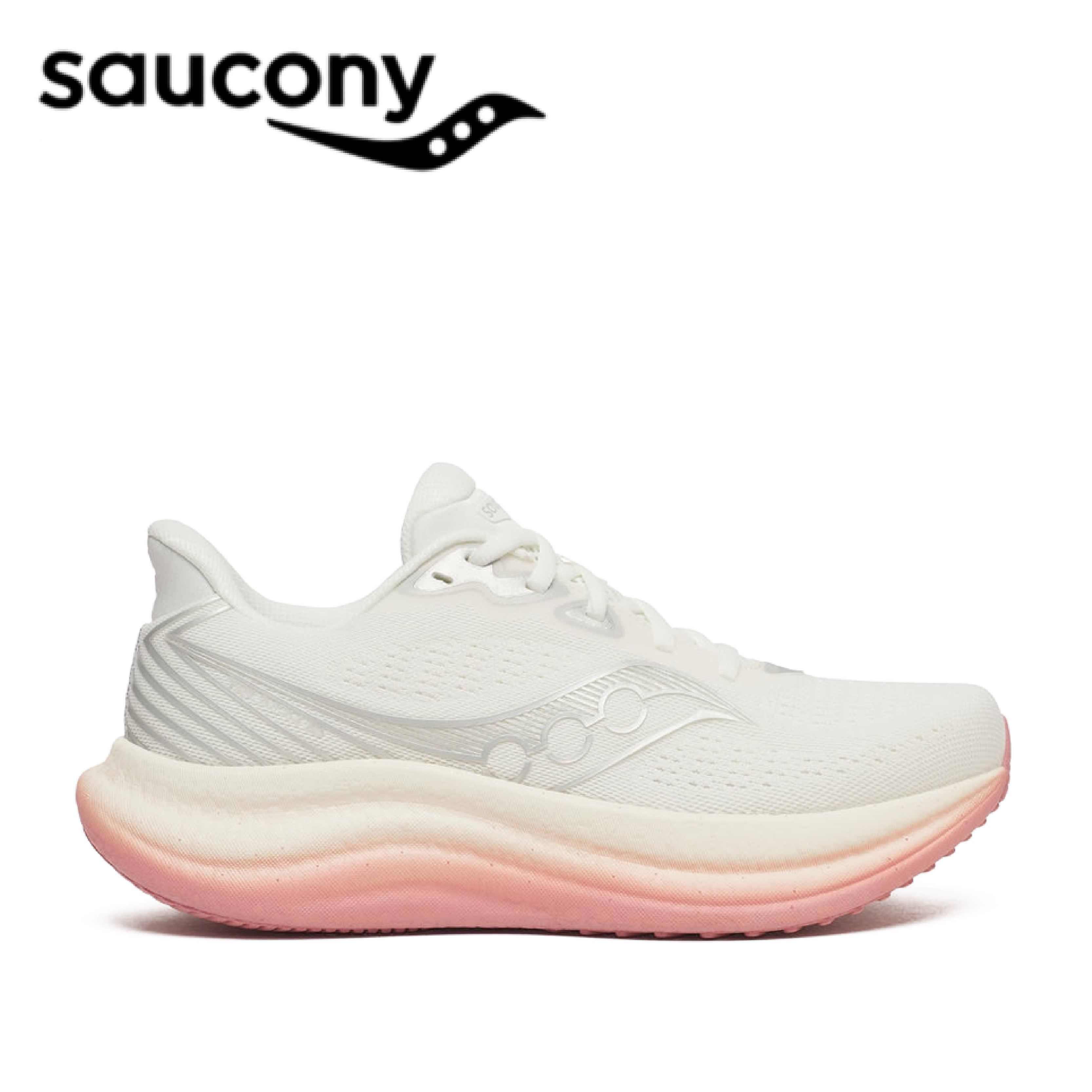 SAUCONY 美國 TRIUMPH 23 緩衝避震慢跑鞋 女款 (象牙白/粉) 31SA11023-WH
