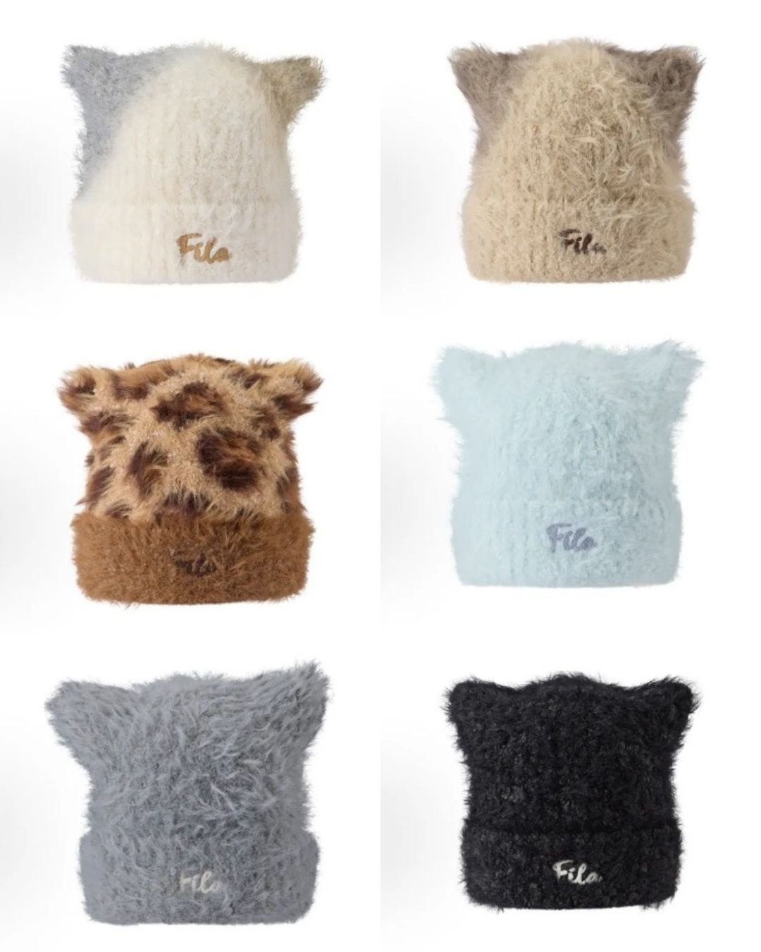 <限時開團⚡️> FILA-毛茸茸貓耳帽（共6款）