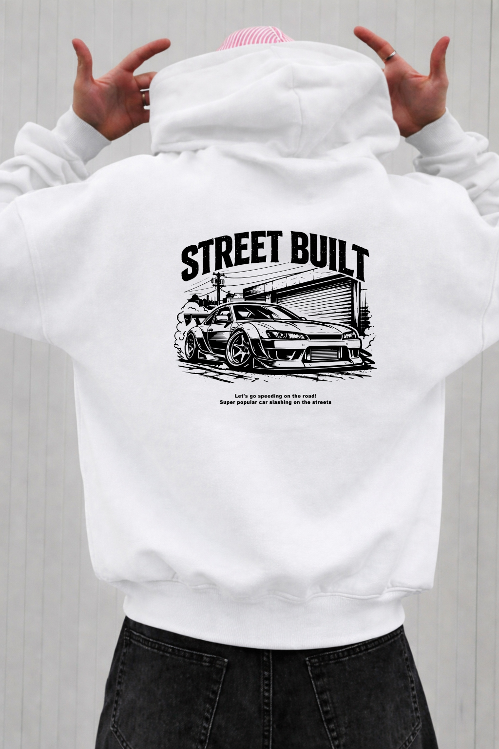 KADMAX大尺碼 - 大碼復古單色跑車潮流帽TEE〈KSMS2722〉