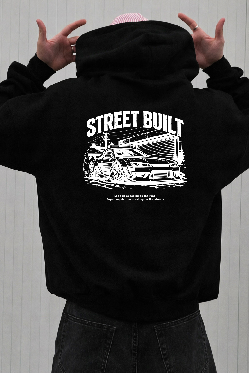 KADMAX大尺碼 - 大碼復古單色跑車潮流帽TEE〈KSMS2722〉