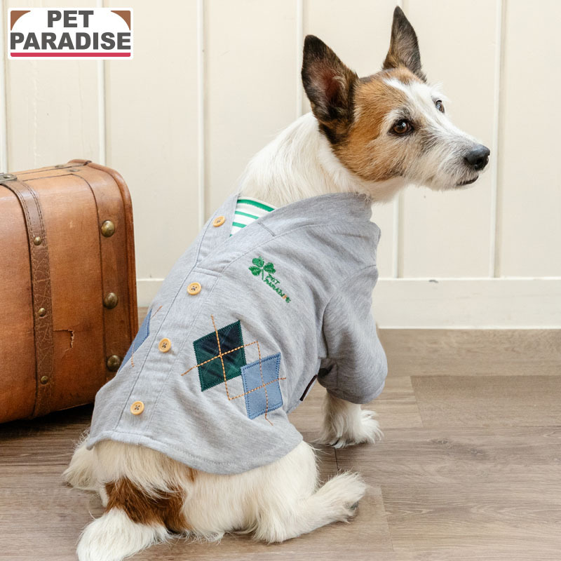 【Pet Paradise】Cardigan-Look Sweatshirt <918-41560>