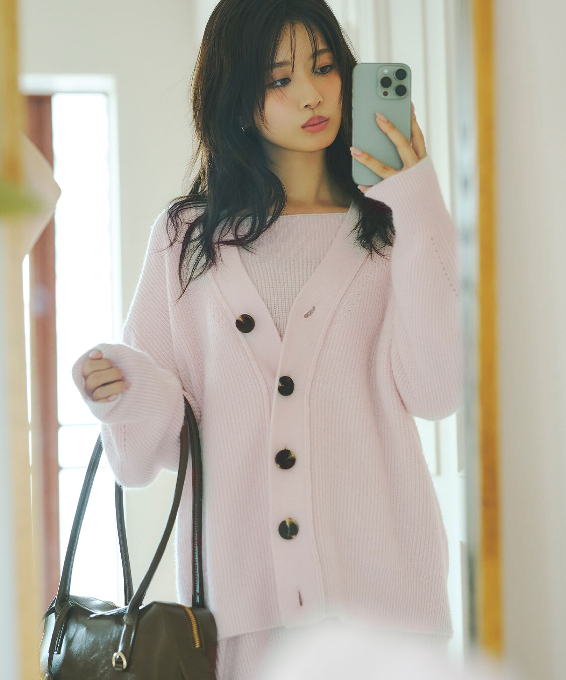 [預購]折扣COCO DEAL 浣熊毛混 V 領針織開襟衫