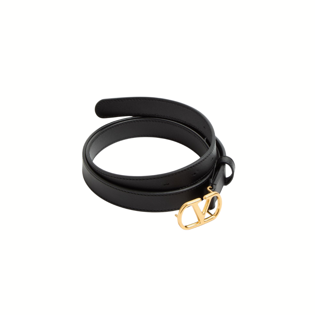 1FF0101-155 VALENTINO GARAVANI Vlogo Signature Belt In Shiny Calfskin 20 Mm Nero (SS26) #8W2T0SM7IYR.0NO (A-EU-E)