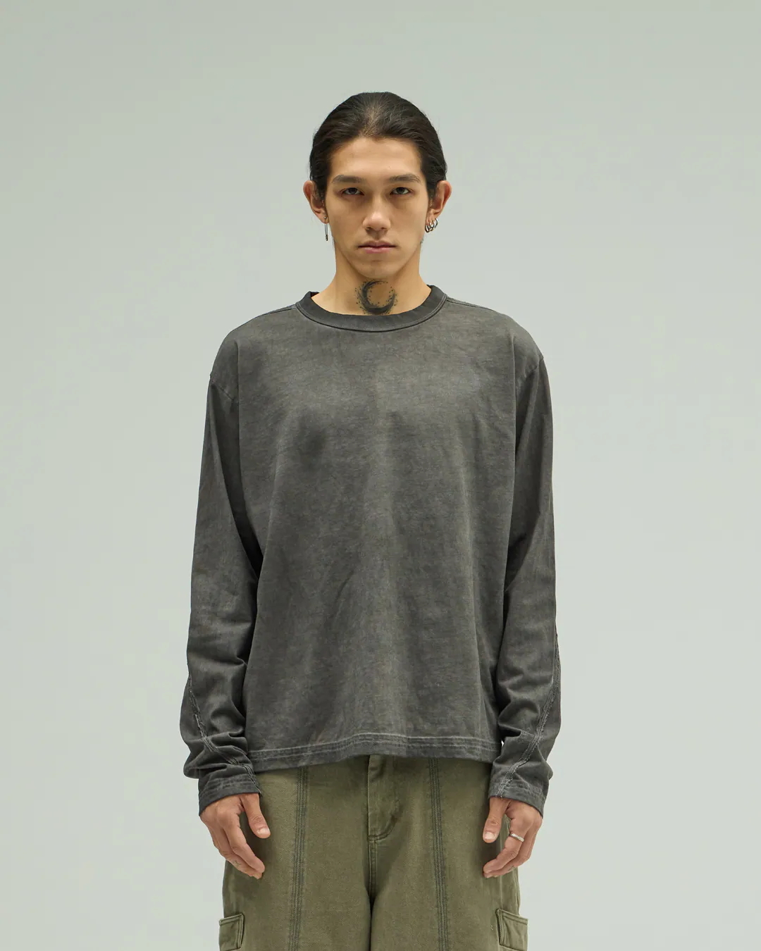 【車庫服飾】SILVER NINE Dirty Wash Stitch Panel Tee 多層縫線洗色剪接長TEE / ORBITA-002