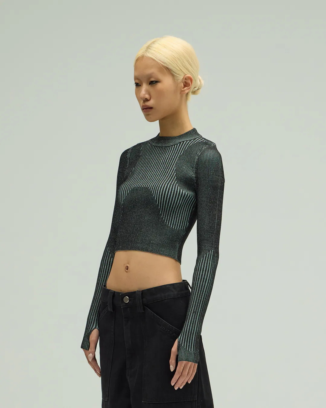 【車庫服飾】SILVER NINE Two-tone streamlined sleeves 雙色流線形毛衣 / ORBITA-006