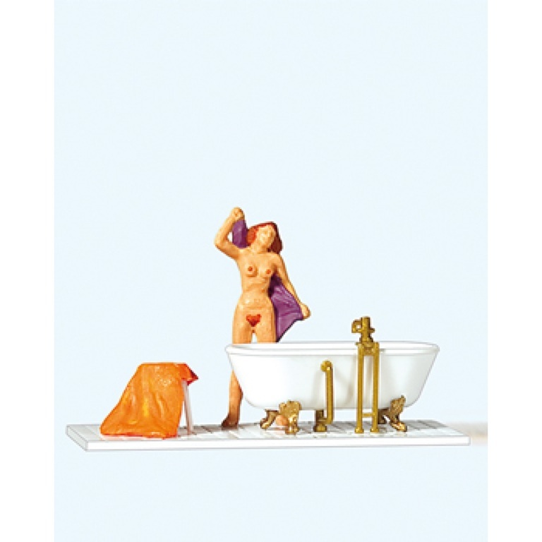 Preiser 28159 HO規 在浴缸旁的女子