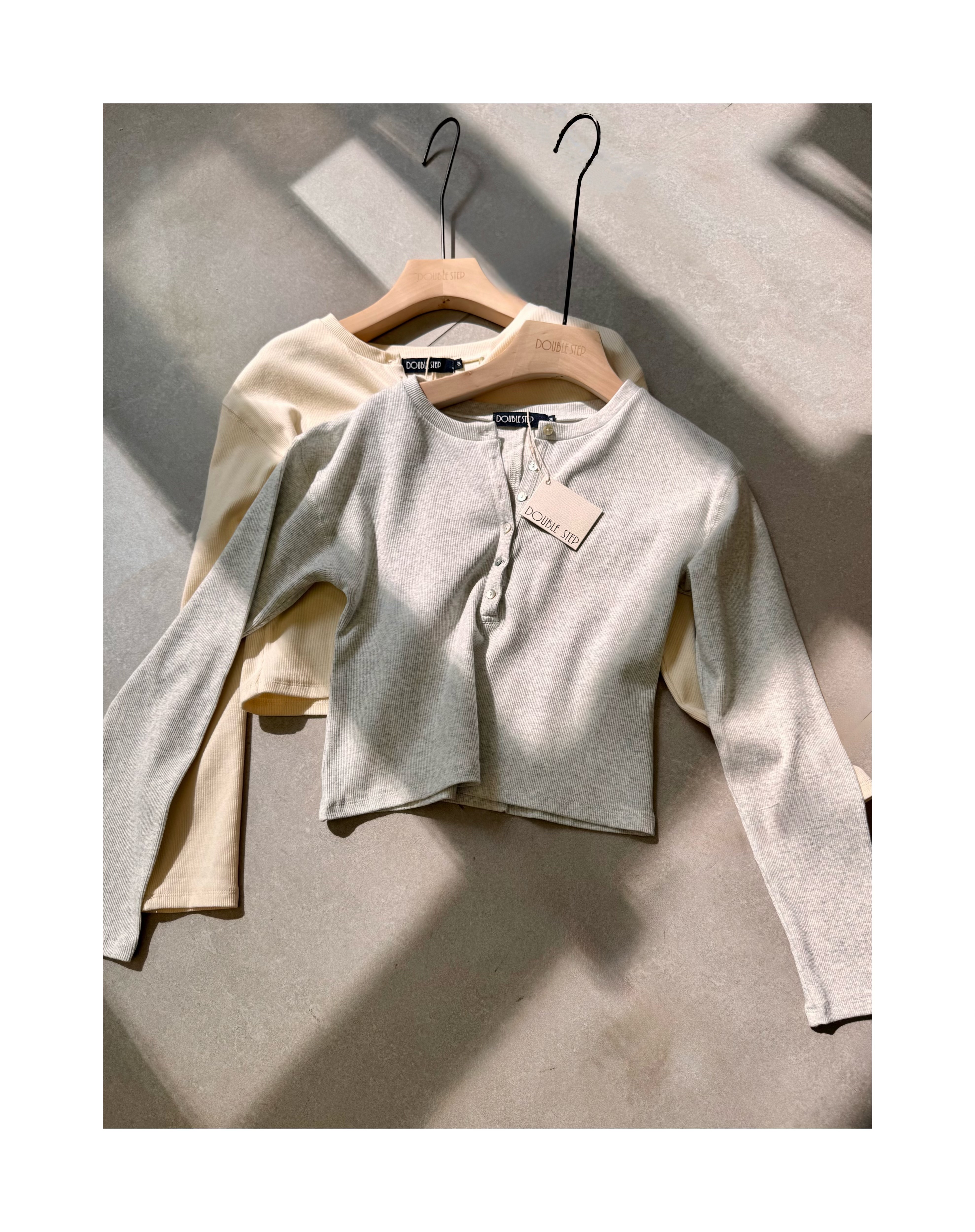 隨性感～亨利領羅紋上衣 - BL61897