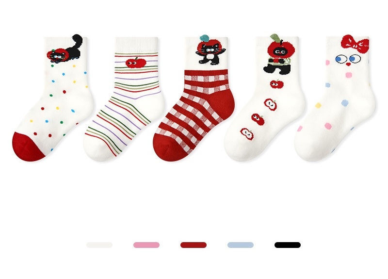 貓果樂園長襪五雙入(1-12y)