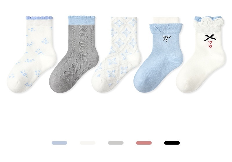 藍色精靈長襪五雙入(1-12y)