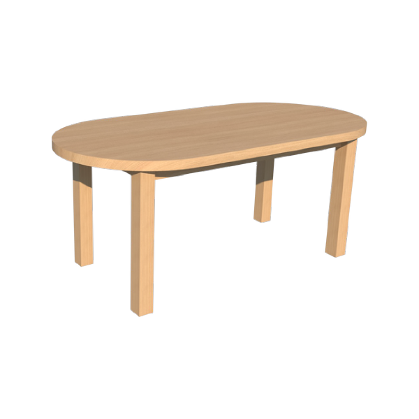 Oval Table With Wooden Legs