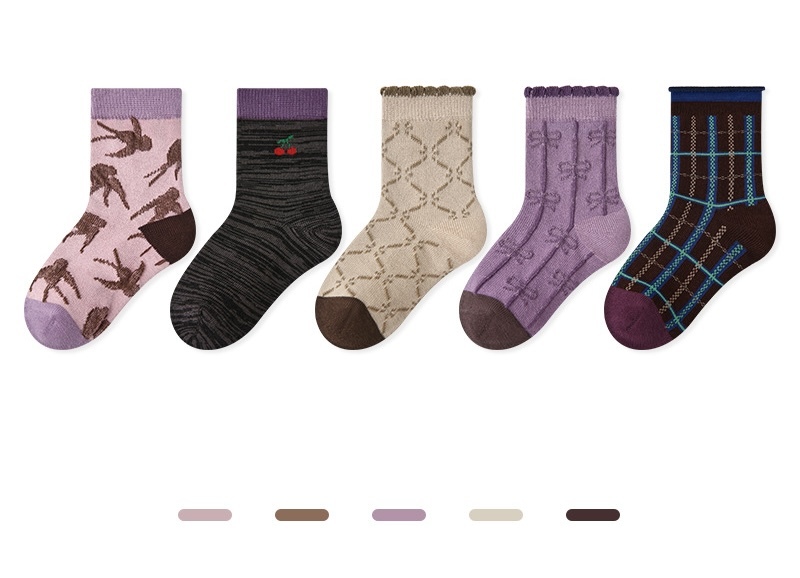 藍莓星球長襪五雙入(1-8y)