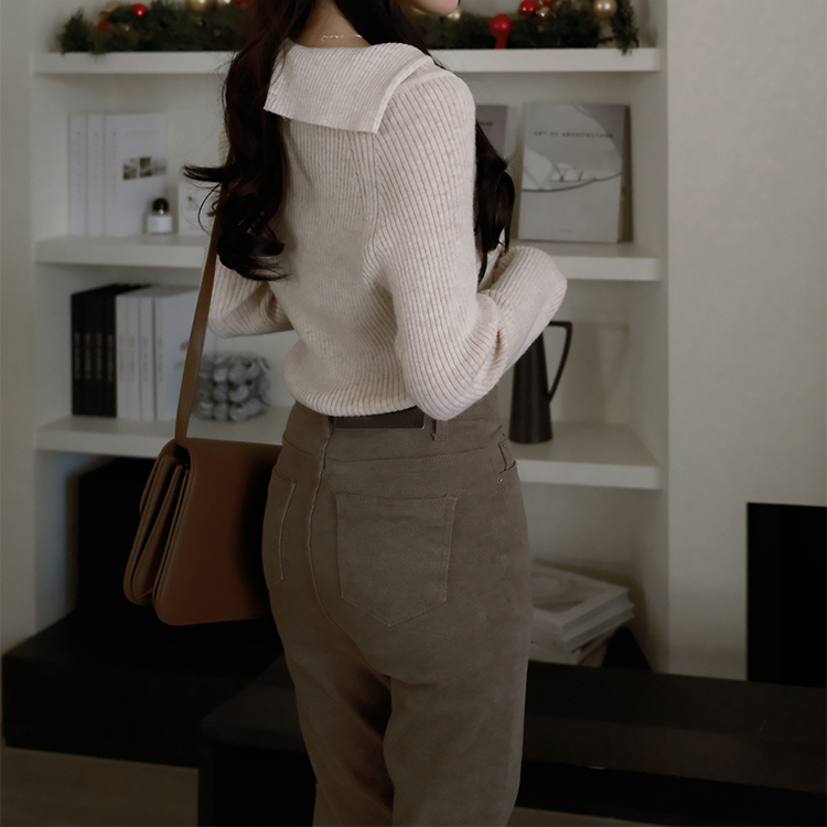 🚀當日出貨 不能沒有彈力棉內磨毛直筒褲 ( 4 colors )