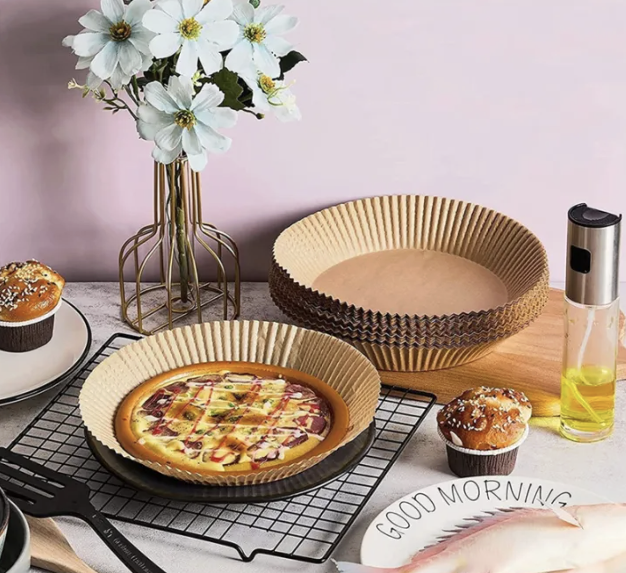 Air Fryer Baking Paper 空气炸锅烘培纸托 50pcs 100 pcs