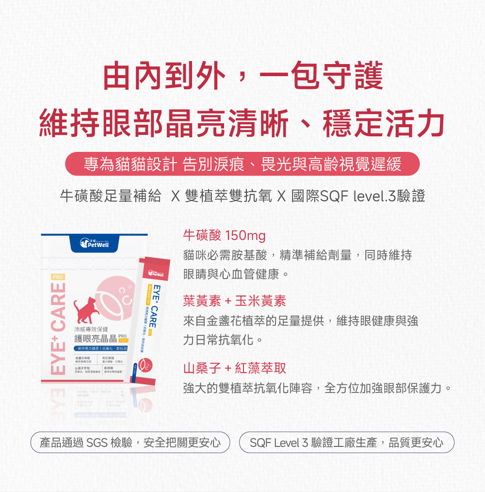 沛威專效保健貓用護眼亮晶晶PRO 一包守護眼部清晰